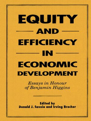 cover image of Equity and Efficiency in Economic Development